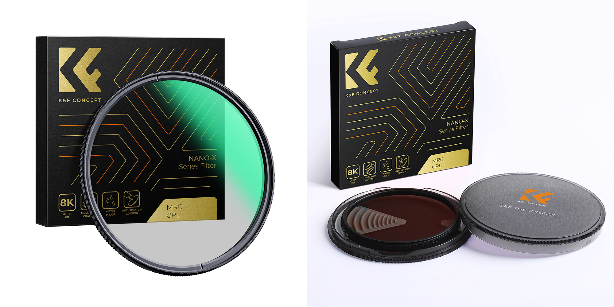 Filtr polaryzacyjny kołowy K&F Concept Nano-X MRC CPL - Szeroka kompatybilność
